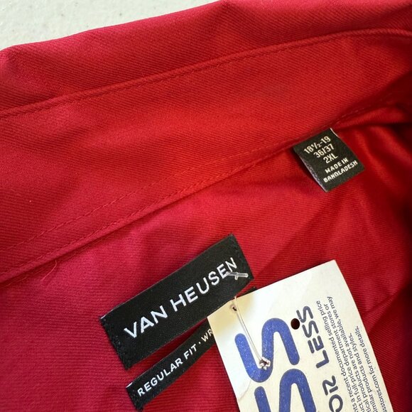 Van Heusen Regular Fit Wrinkle Free Button Down 2XL - Picture 4 of 9